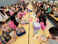 Abraham Lincoln elementary school student enjoy their first lunch in school, as students across New Bedford return to school.  [ PETER PEREIRA/THE STANDARD-TIMES/SCMG ]